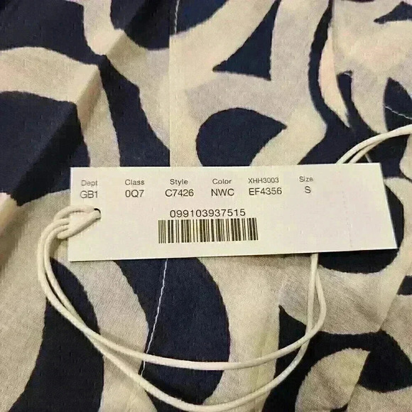 Le Sirenuse by J.Crew 100% Cotton 3/4 Sleeve V-Neck Patterned Dress $150 - Picture 12 of 14